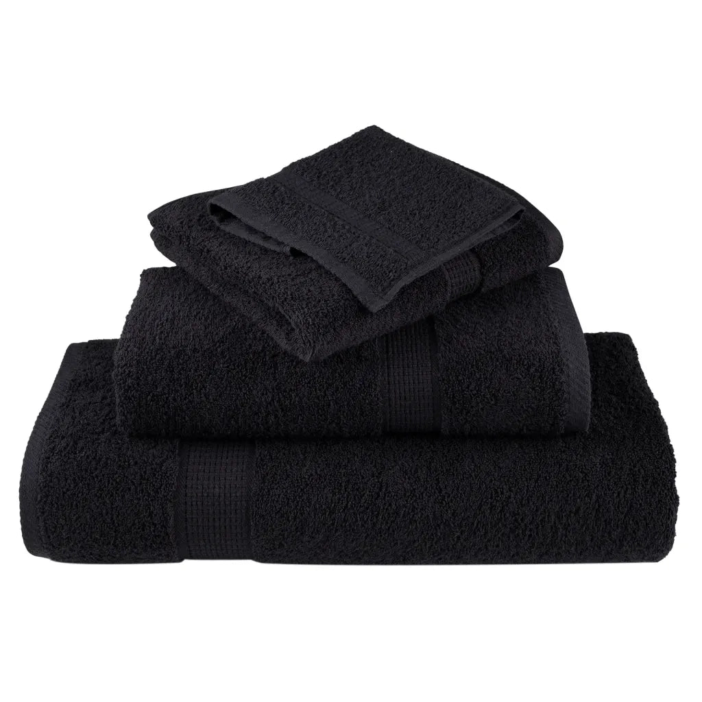 Asciugamani per Ospiti SOLUND 2 pz Neri 30x50 cm 600 g/mÂ²
