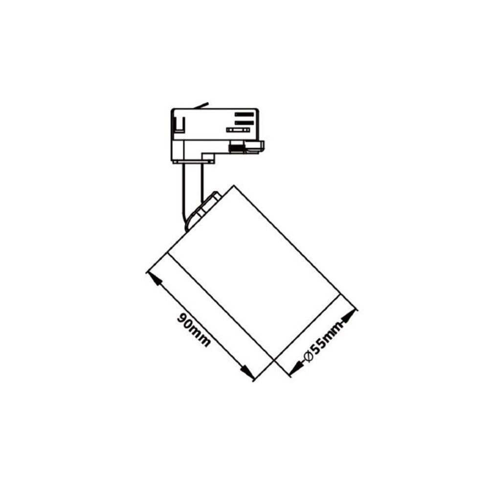Trade Shop - Porta Faretto Lampadina Attacco Gu10 Per Binario Trifase Orientabile Faro Proiettore Gd18a - Bianco