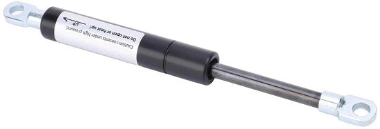 Sostegno idraulico a gas per veicoli - Bucola in acciaio di precisione - Slancio 60 mm - Distanza di azionamento 200 mm - Diametro del cilindro 18 mm - Applicazione Auto/Scafi - Maniglione di supporto