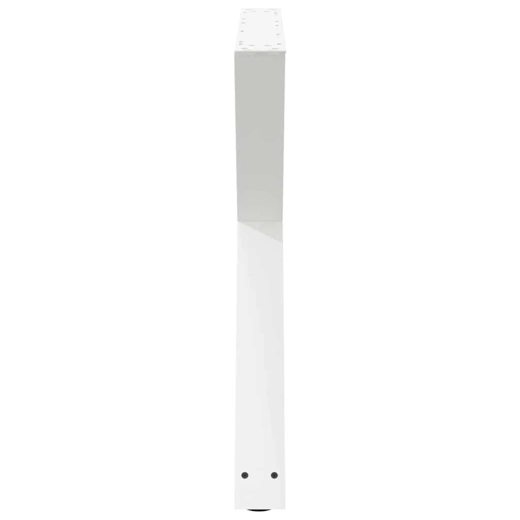 Set di 2 gambe regolabili per tavolo da pranzo moderno 90 x 72 cm in acciaio bianco 02_0057018