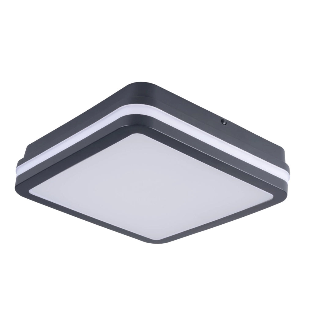 Plafoniera LED Kanlux BENO 18W 22cm IP65 sensore grafite