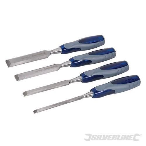 Scalpello per legno set 4 pezzi 6 13 19 25 in acciaio antiscivolo Expert