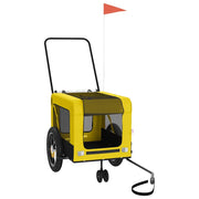 Rimorchio da Bici per Animali Giallo e Nero Oxford e Ferro CFW5434241