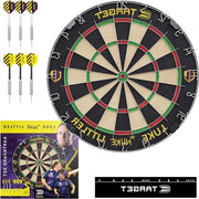 Set di Dartboard "The Nuke" Edizione del Giocatore | Con Dardi in Acciaio e Werplijn | Impostazione Professionale e Accessori