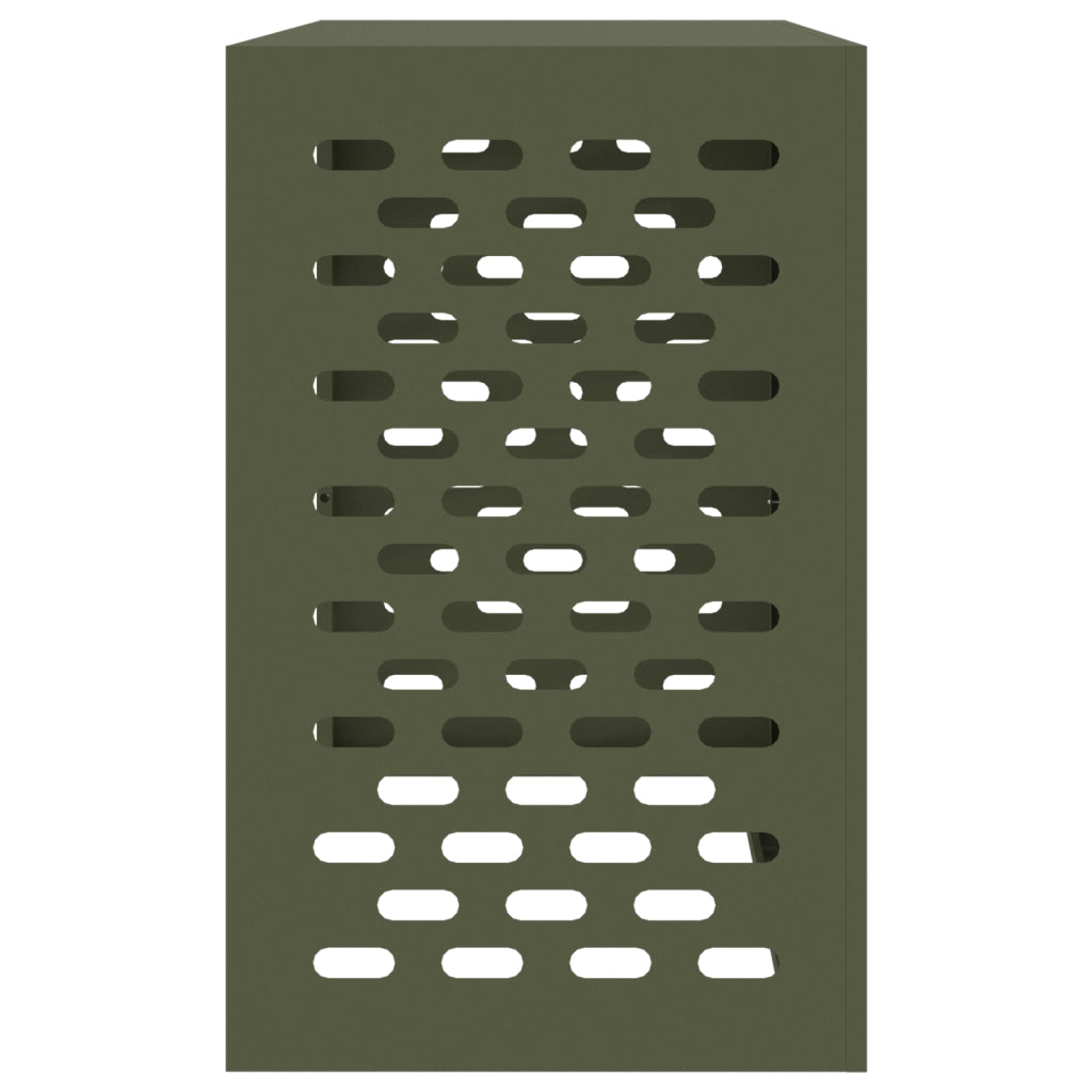 Copertura per Condizionatore d'Aria Verde Oliva 110x50x80 cm Acciaio