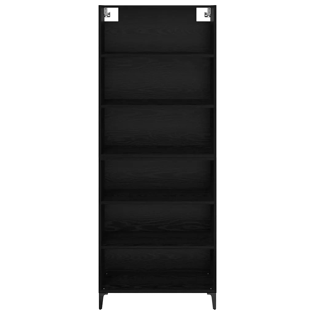 Credenza Rovere Nero 69,5 x 34 x 180 cm Legno multistrato 3416188