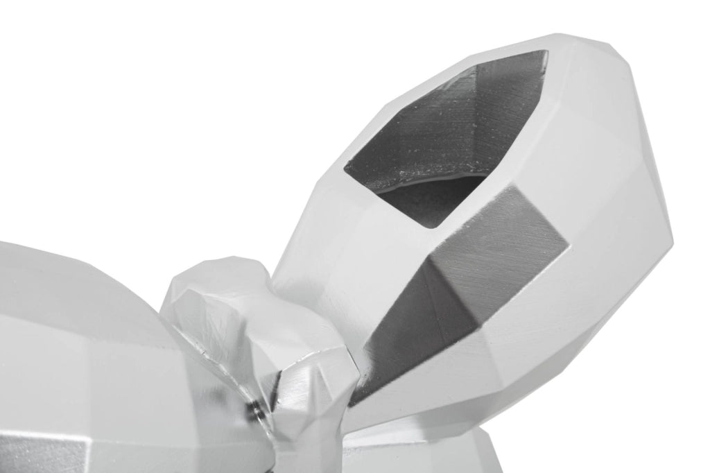 Vaso Butterfly Silver 22,5x8x15 cm in Resina Argento