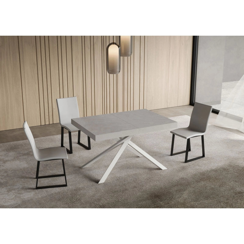 Tavolo allungabile 120/224x90 cm Niket telaio Bianche - Cashmere