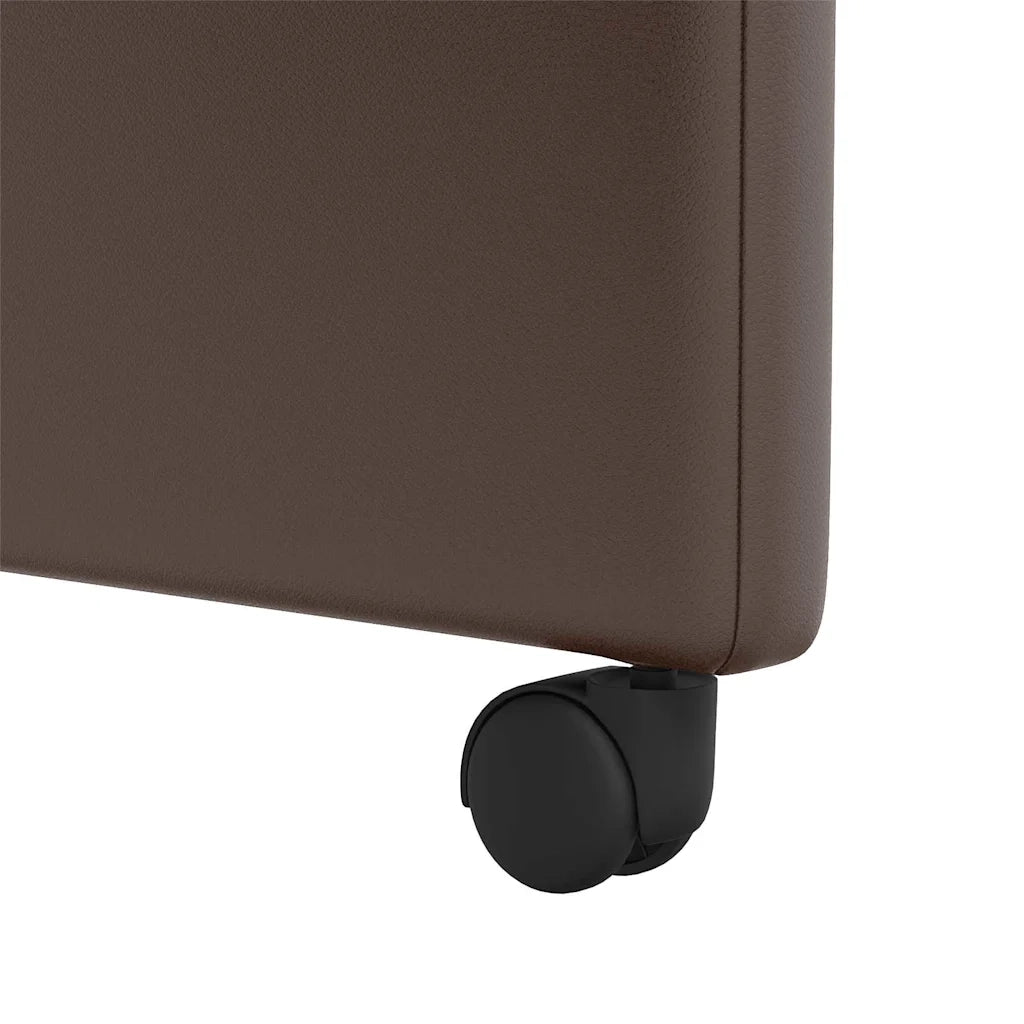 Sedie da Pranzo con Ruote 2 pcs Marrone 57 x 66 x 94 cm 42017818