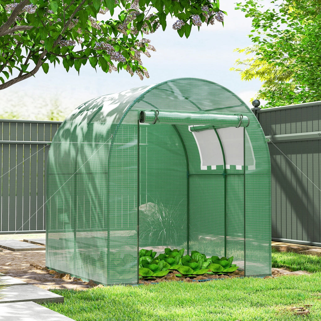 Serra tunnel per giardino ¨C Zephmum ¨C Verde, bache PE, 180x180x200 cm