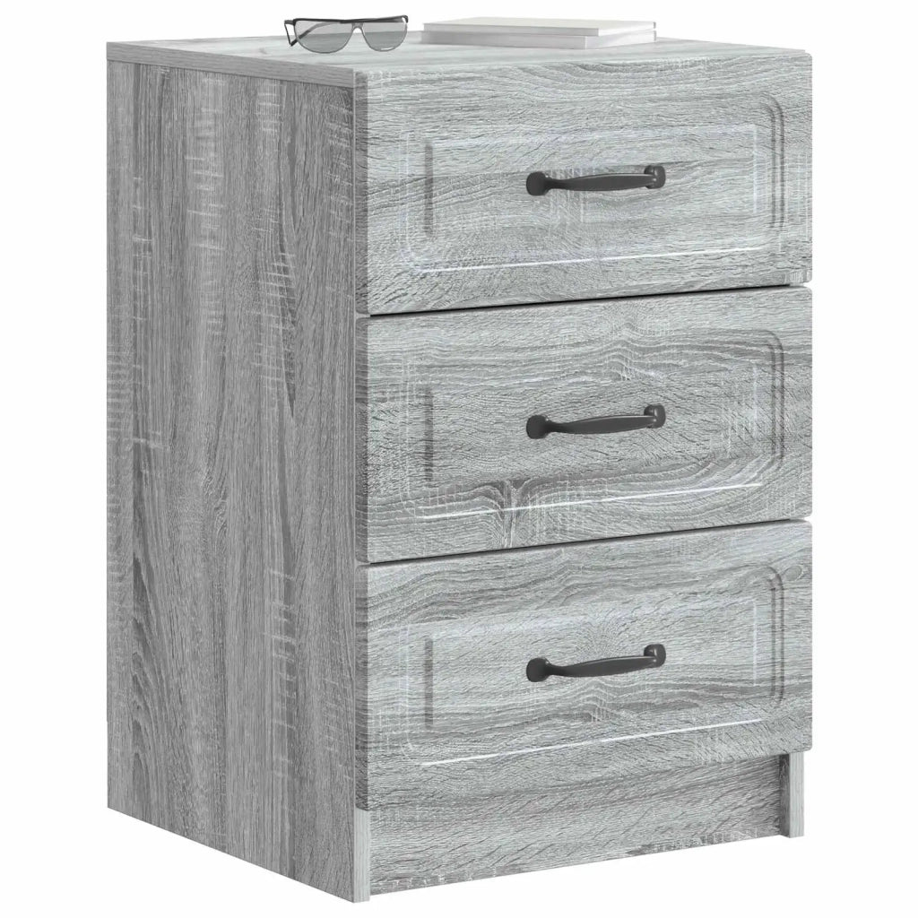 Comodino | Armadio da Notte | Mobiletto da notte con cassetto Grigio Sonoma 43 x 41 x 63,5 cm