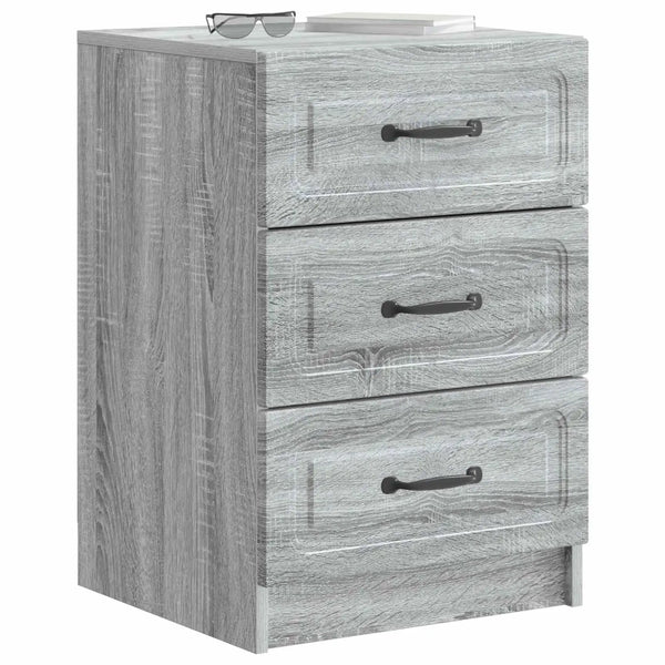 Comodino | Armadio da Notte | Mobiletto da notte con cassetto Grigio Sonoma 43 x 41 x 63,5 cm