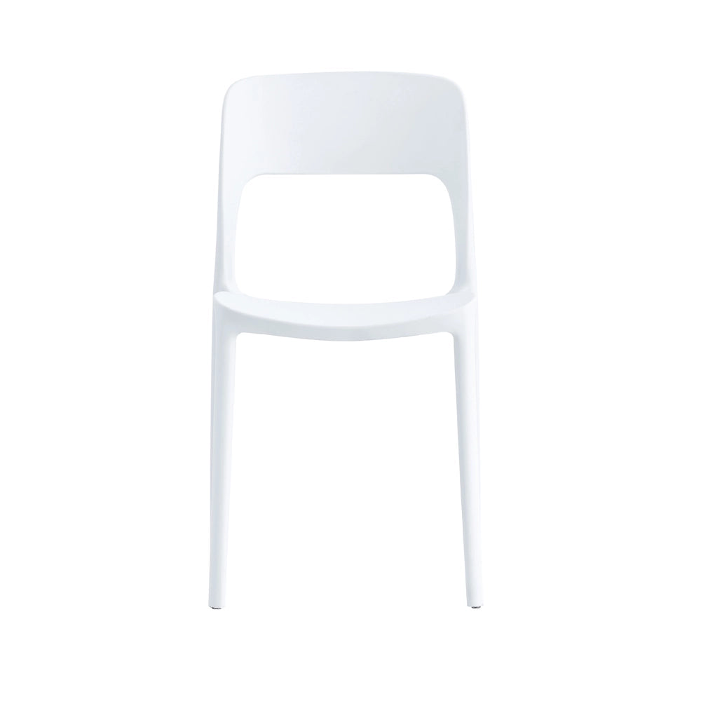 SEDIE IN POLIPROPILENE IMPILABILI 56x48x83cm BIANCHE INTERNO-ESTERNO 6PZ MEB