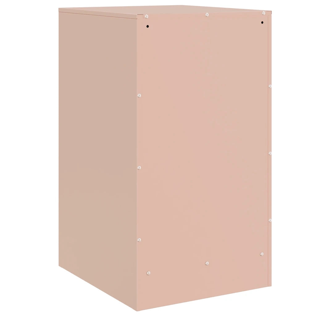 Comodini 2 pz-Set di 2 Tavolino da notte Rosa 34,5x39x62 cm in Acciaio 948538