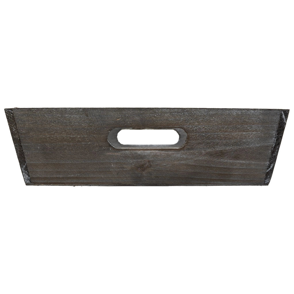 Cestino in legno grigio 37x28x8h cm
