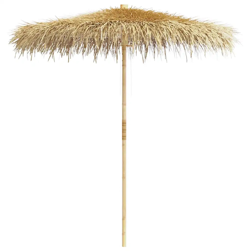 Parasole in Bamb¨´-Ombrellone da spiaggia con Copertura con Foglie di Banana 210 cm