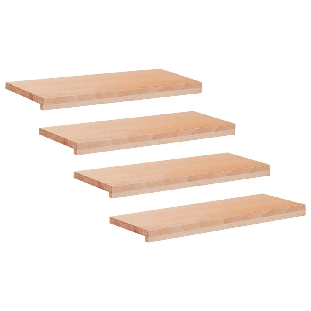 Tappeti per scale 4 pz 80 x 25 x 2 cm Naturale 3446185