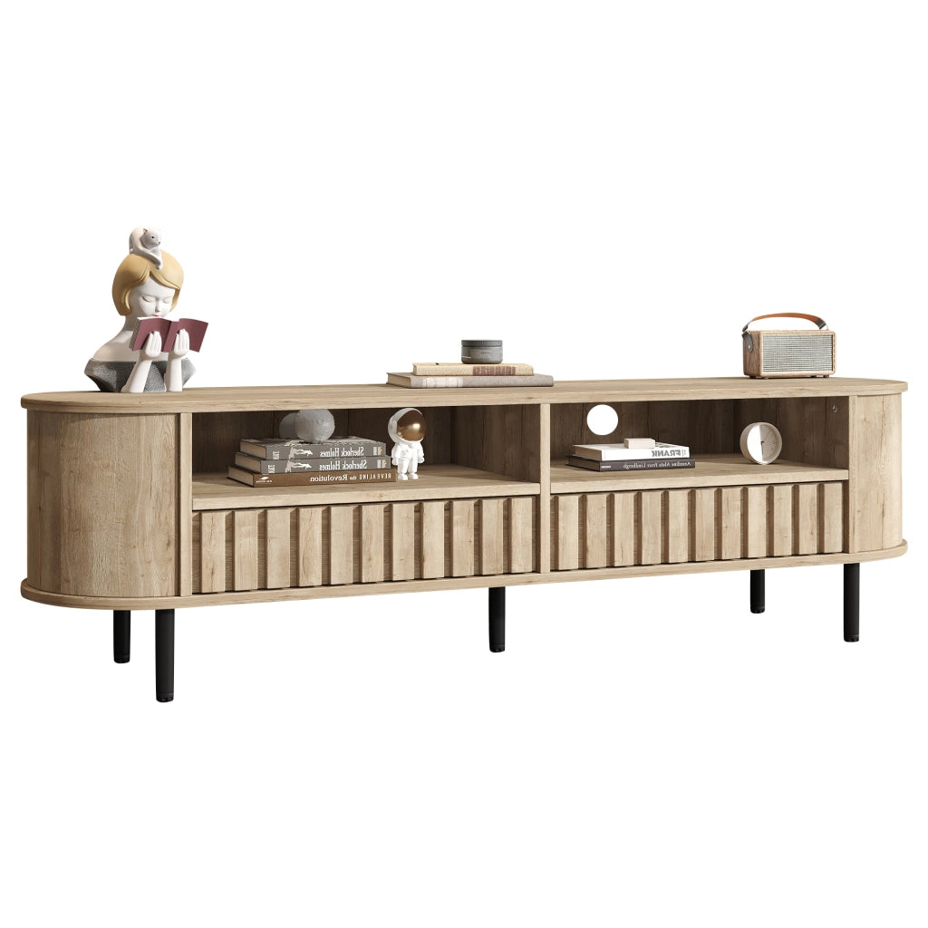 Mobile TV Lowboard ¨C MINIMAL ¨C Naturale, MDF, 2 Ante, 2 Cassetti, 160x40x48 cm
