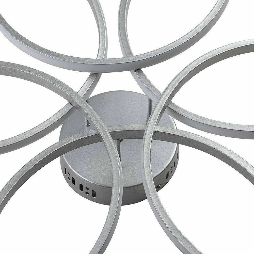 Trade Shop - Lampadario Plafoniera 48w Luce Bianco Caldo 3000k 2580lm Design Fiore Moderno -