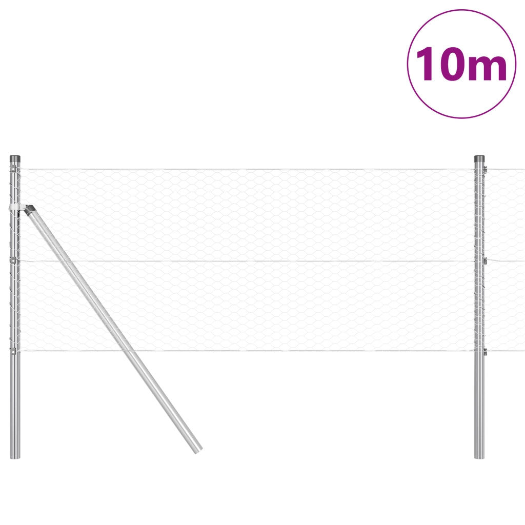 Recinzione esagonale  0.6x10 m in acciaio zincato