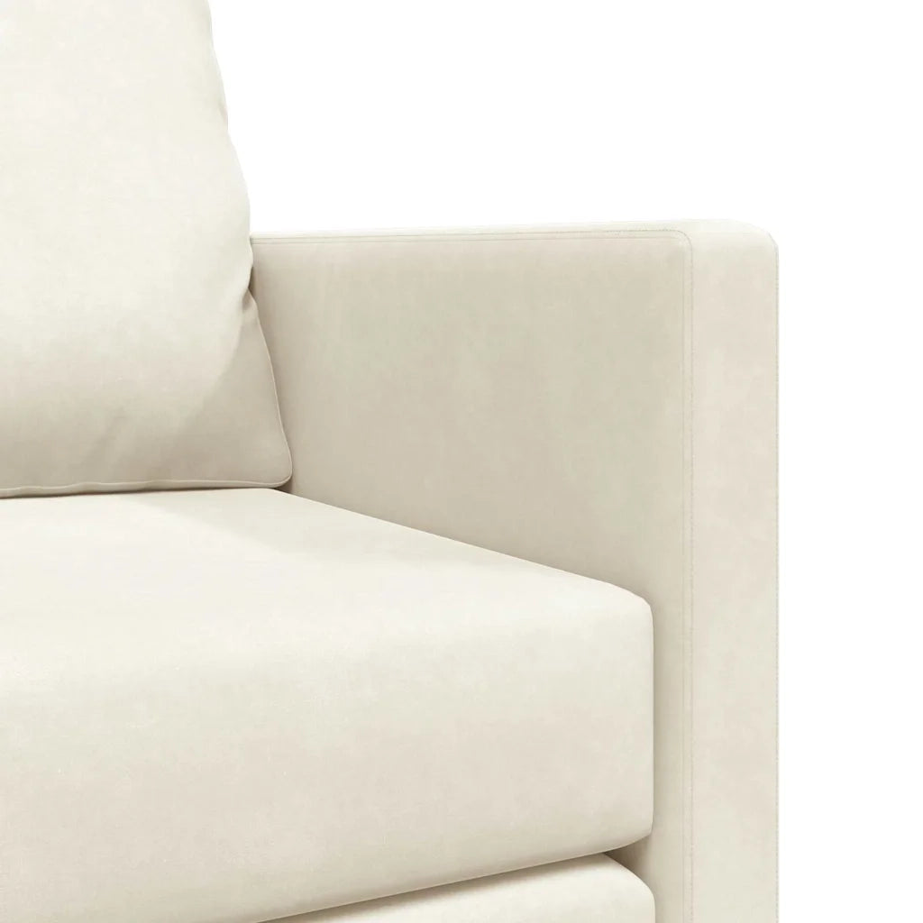 Divano letto Crema 204 x 122 x 60 cm Velluto 42007952