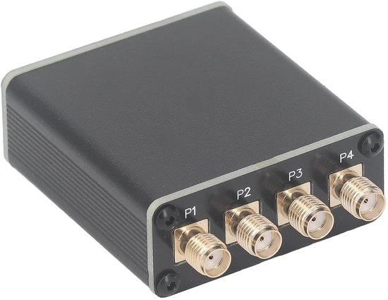 Segnalatore di segnali Attiva isolazione RF - 100 kHz a 150 MHz - Riduzione interferenze - Divisione segnali - Impedenza 50 Ohm - Adatto per antenne radio - Divisore di segnali

Modello: Signaalsplitter 
Codice prodotto:  (se presente)