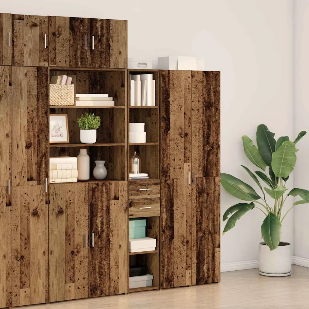 Libreria con cassetto Legno vecchio 30 x 42.4 x 185.2 cm 868739