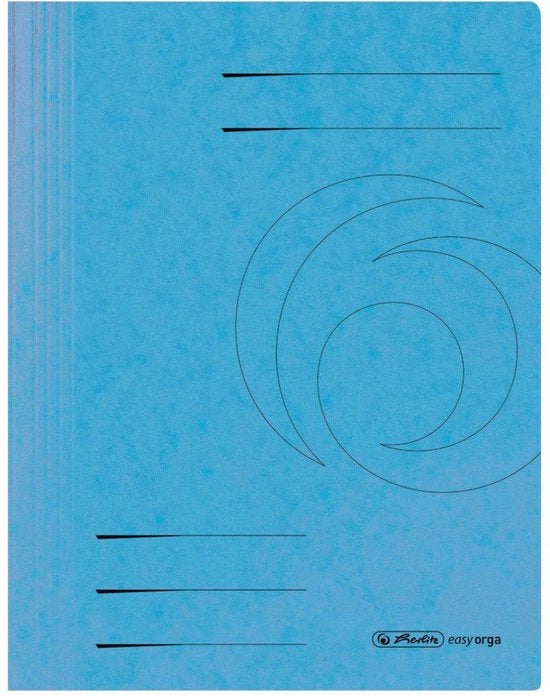 Ordinatori A4 in cartone, piegati, blu chiaro, 25 pezzi