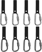 Carico per Karabina a forma di D - 8 pezzi con chiusura a vite - Lega di alluminio - 15 cm webbing - Per lavoro/campagna/moto - Carico