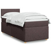 Giroletto a Molle con Materasso Marrone Scuro 90x190cm Tessuto 3288831