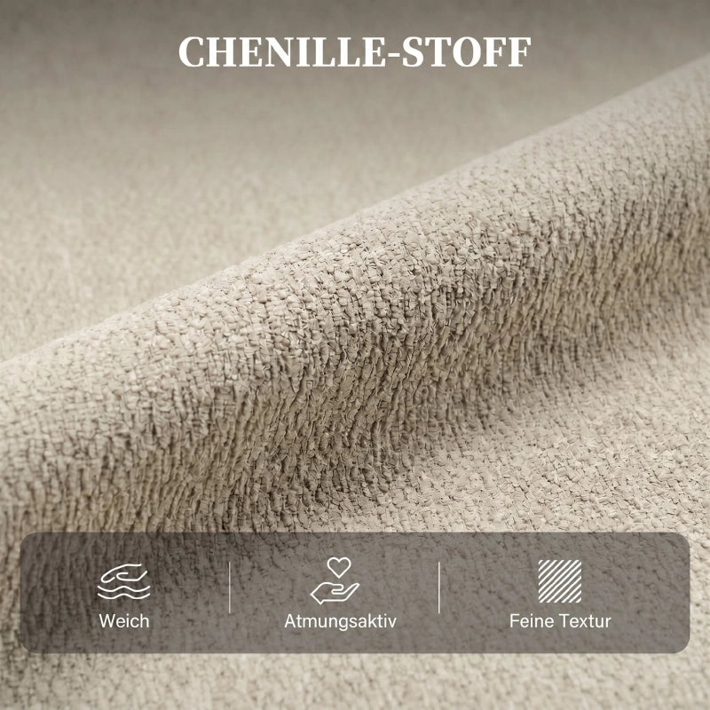 POLTRONA Relax girevole con funzione dondolo e reclinabile, Tessuto Chenille Crema
