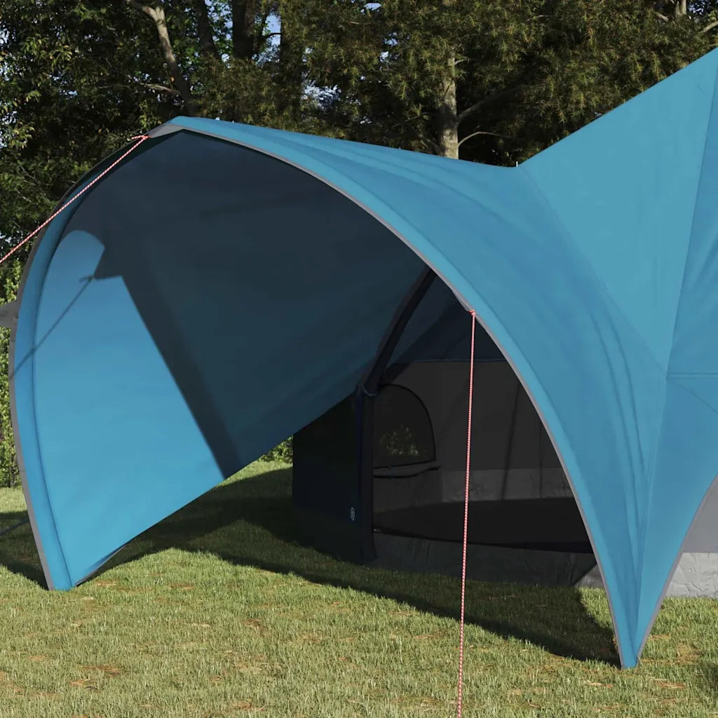 Tenda Teepee per 9 Persone Blu e Grigio 502 x 502 x 297 cm