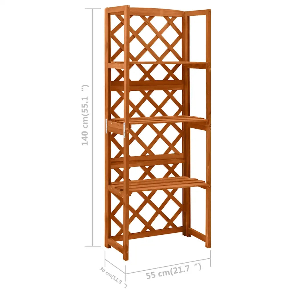 Traliccio con Ripiani 55x30x140 cm in Legno Massello di Abete 316409