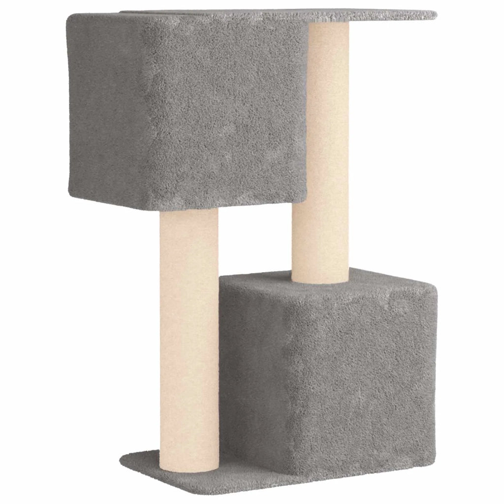 Albero per gatti con pali per graffiare in sisal Grigio Chiaro 42033058