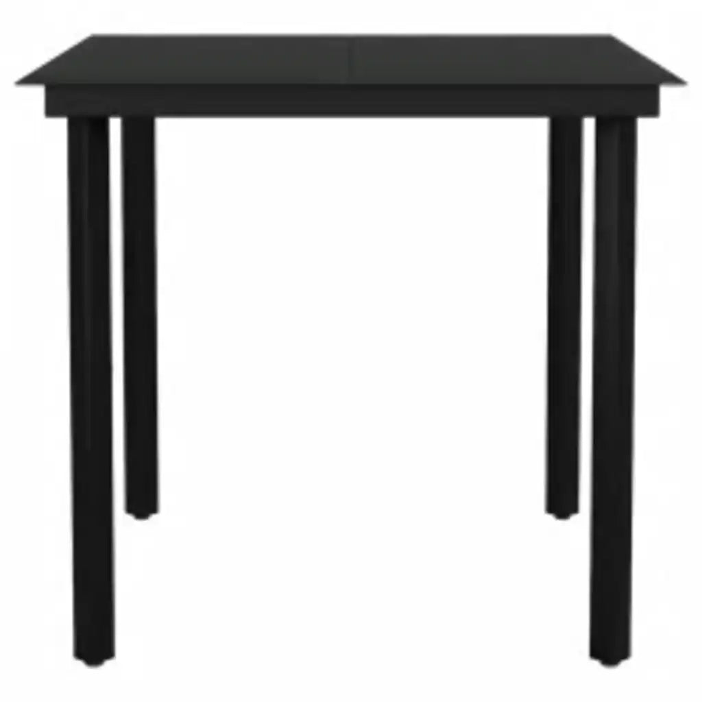 Set da Pranzo da Giardino 5pz con Cuscini Polyrattan Vetro