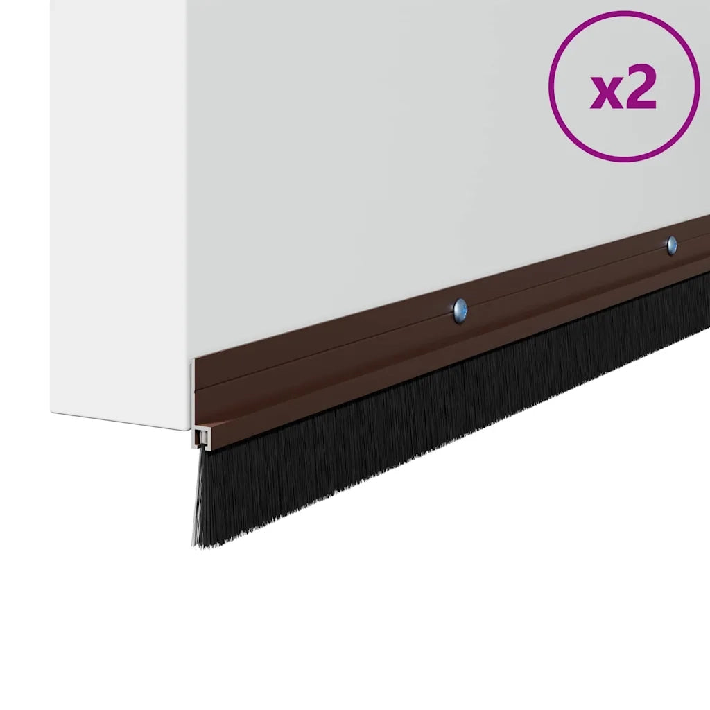 Spazzole per porte a vite 2 pz Marrone 100 cm CFW1169589
