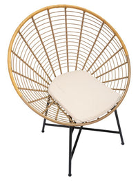 Sedia Panama Grid con Cuscino 72x56,5x88 cm in Ferro e Poliestere