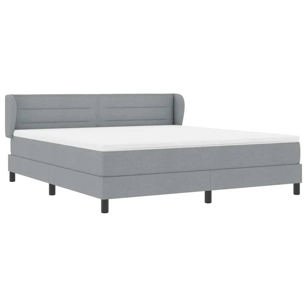 Letto a molle con materasso Grigio chiaro 180 x 200 cm Tessuto 3339975