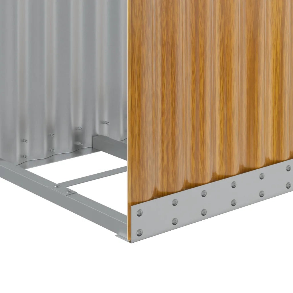 Portaceppi Effetto Legno 40x45x170 cm in Acciaio Zincato 364578