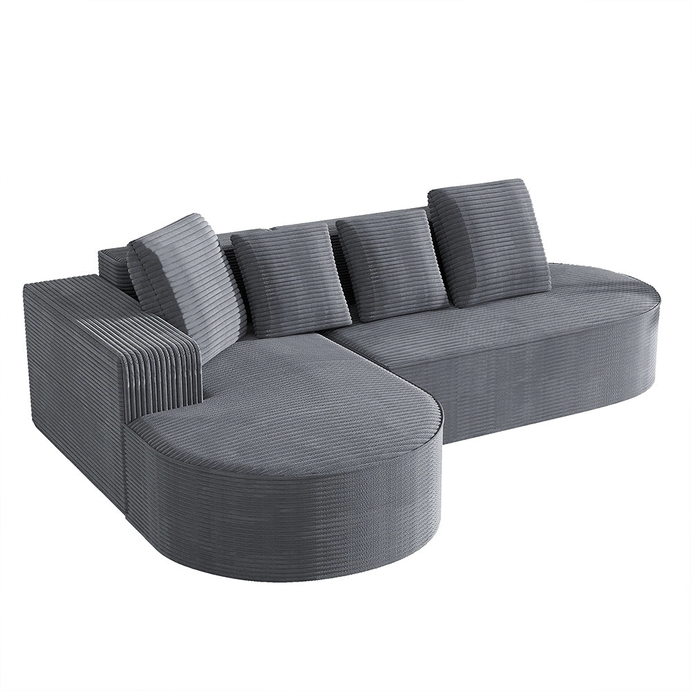 Divano letto modulare Cloud con chaise longue - Xylo - Schiuma compressa pronto all'uso