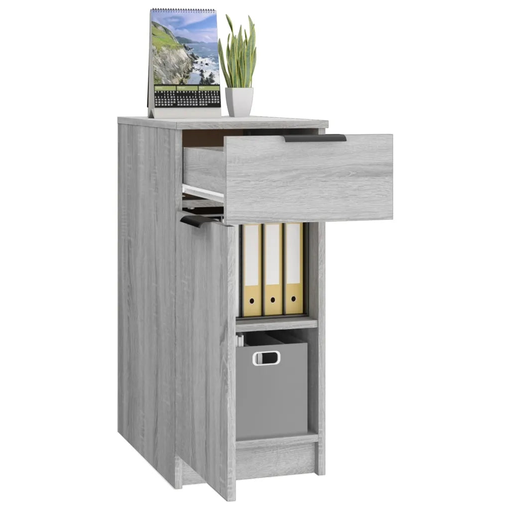 Armadietto da Scrivania Grigio Sonoma 33,5x50x75 cm Legno 817130