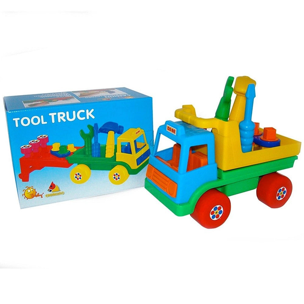 Trade Shop - Camion Giocattolo Trampoliere Scala 1:16 Con Cacciavite Martello E Chiave -