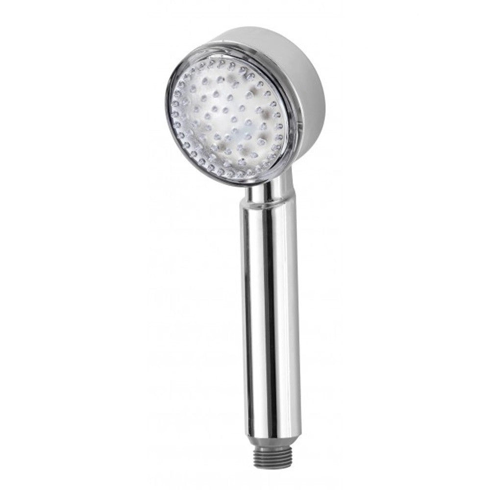 Trade Shop - Soffione Doccia In Abs Cromato Doccetta Monofunzione A Led Per Doccia -