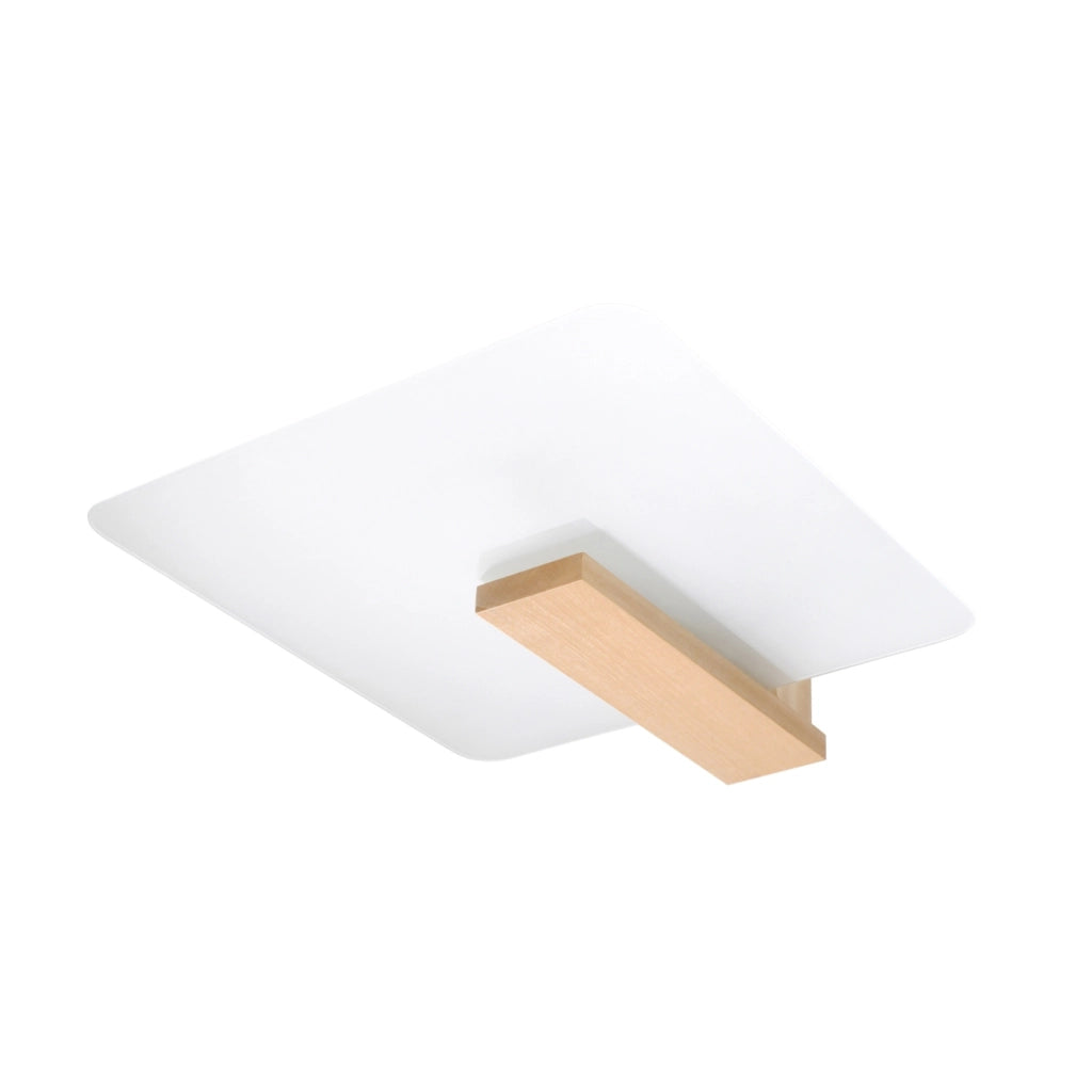 Plafoniera NORKKA scandinava bianca legno 2xE27 Pure Lume