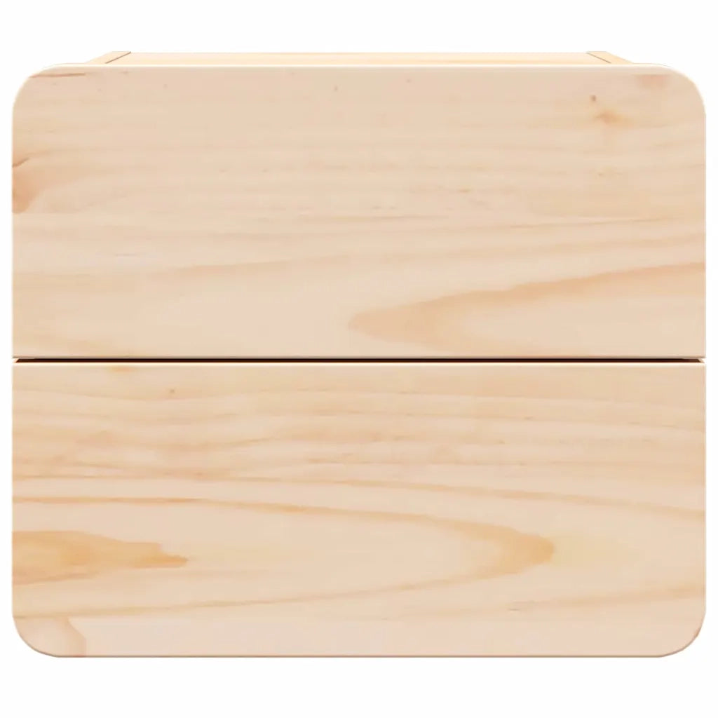 vidaXL Comodino 2 pcs Marrone 39 x 34 x 33 cm Legno di pino massello