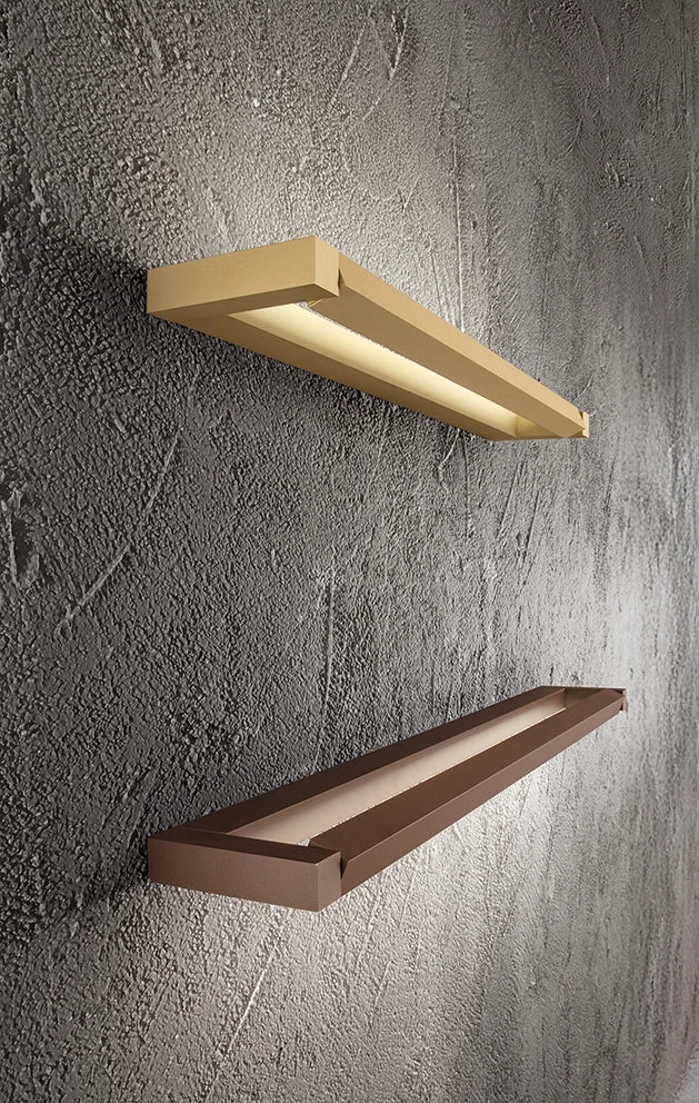 Slim applique in metallo oro spazzolato 39,2cm LED 12W CCT 2700K 3000K 4000K 960Lm orientabile