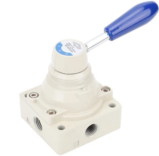 Pompa a membrana 4 vie 3 posizioni - Lega di alluminio - 1/4" PT - Funzionante a doppia azione - Pressione di lavoro 0 ~ 1.0 Mpa - Alta qualità - Manopola di regolazione