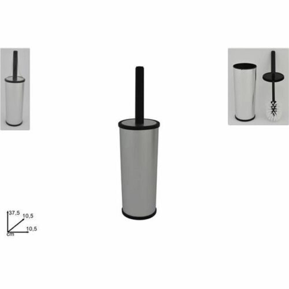 Trade Shop - Portascopino Porta Scopino Bagno Wc Toilette Satinato Con Scopino Completo -