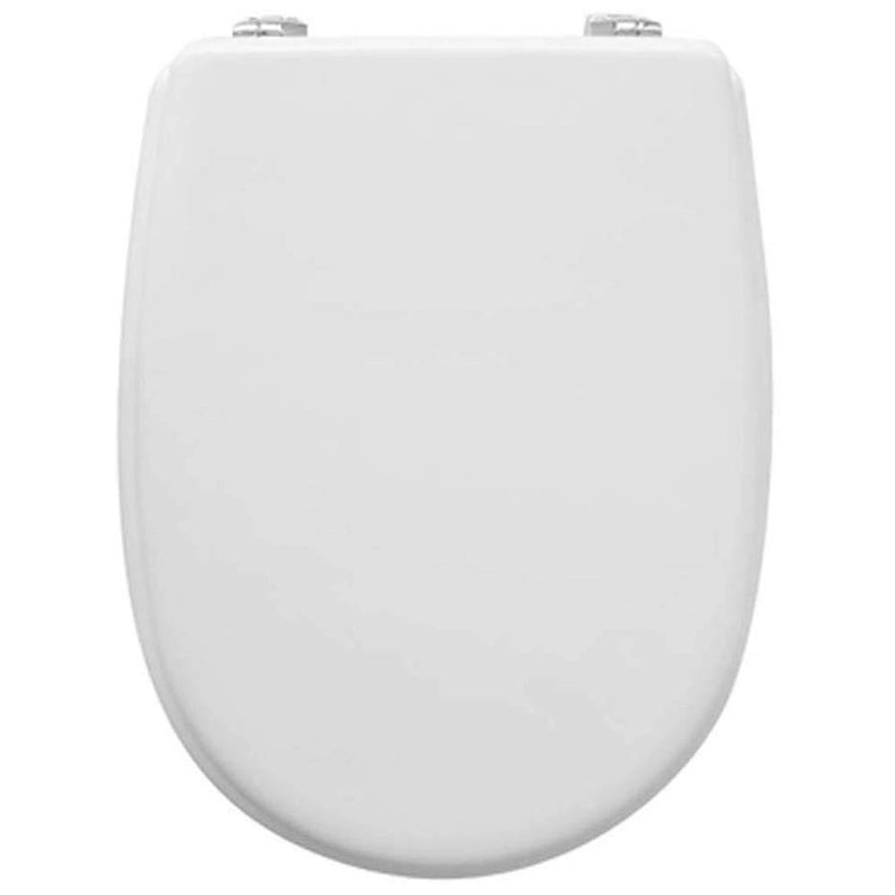Trade Shop - Copriwater Bagno Universale Legno Mdf Bianco Copri Wc Sanitari Forma A U -        3,5