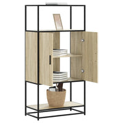 Credenza Rovere Sonoma 68x35x139 cm Legno Multistrato Metallo 849040